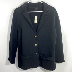 NWT Talbots Black Knit Jacket